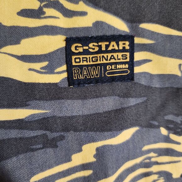 NWT $170 G-Star Raw Mens R-3N Boxy Shirt Jacket Shadow Olive Green Yellow Size L - Picture 5 of 14
